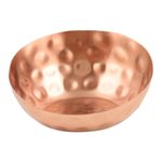 Copper plated decorative bowl, 'Asymmetrical Beauty' - Copper-Plated Rustically Hammered Decorative Bowl from India