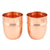Vasos de cobre, (par) - Vasos para beber 100% de cobre martillados a mano de la India (par)