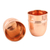 Vasos de cobre, (par) - Vasos para beber 100% de cobre martillados a mano de la India (par)