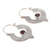Garnet hoop earrings, 'Cradle Moon' - Oxidized Sterling Silver Hoop Earrings with Red Garnet (image 2c) thumbail
