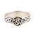 Sterling silver band ring, 'Entwined Universe' - Sterling Silver Band Ring with Om Motif thumbail