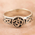 Sterling silver band ring, 'Entwined Universe' - Sterling Silver Band Ring with Om Motif (image 2b) thumbail
