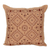 Embroidered cotton cushion cover, 'Geometric Delight' - Cotton Cushion Cover with Geometric Motif