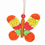 Eco-friendly paper ornaments, 'Butterfly Dreams' (set of 4) - Eco-Friendly Butterfly Ornaments (Set of 4)