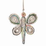 Eco-friendly paper ornaments, 'Dragonfly Dreams' (set of 4) - Eco-Friendly Dragonfly Ornaments (Set of 4)