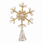Beaded tree topper, 'Sparkling Holiday' - Artisan Crafted Star-Shaped Tree Topper