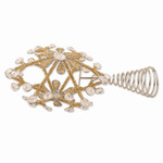 Beaded tree topper, 'Sparkling Holiday' - Artisan Crafted Star-Shaped Tree Topper