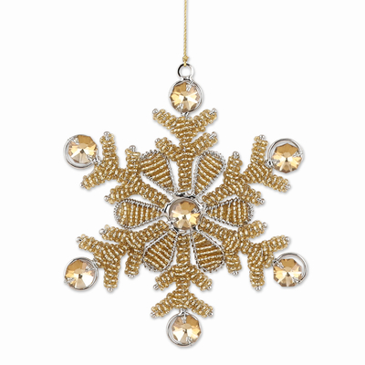 Aluminium-Weihnachtsschmuck, (4er-Set) - Verzierte Schneeflocken-Ornamente aus Aluminium (4er-Set)