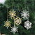 Beaded ornaments, 'Sparkling Snowflakes' (set of 6) - Handcrafted Beaded Snowflake Ornaments (Set of 6) thumbail