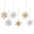 Beaded ornaments, 'Sparkling Snowflakes' (set of 6) - Handcrafted Beaded Snowflake Ornaments (Set of 6) (image 2a) thumbail