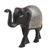 Silver inlay bidri figurine, 'Greetings from Bidar' - Silver Inlay Bidri Elephant Figurine (image 2b) thumbail