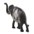 Silver inlay bidri figurine, 'Silver Greeting' - Elephant Bidri Figurine with Silver Inlay (image 2c) thumbail