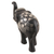 Silver inlay bidri figurine, 'Bidar Greetings' - Black Zinc and Copper Elephant Figure with Silver Inlay (image 2c) thumbail