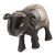 Silver inlay bidri figurine, 'Bidar Salute' - Black Zinc and Copper Elephant Figure with Silver Inlay (image 2b) thumbail