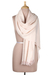 Wool shawl, 'Passionate Pink' - Petal Pink Woven Wool Shawl from India