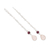 Multi-gemstone dangle earrings, 'Tow the Line' - Garnet and Rose Quartz Dangle Earrings
