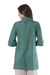 Embroidered cotton tunic, 'Festive Jade' - Hand-Embroidered Cotton Tunic from India (image 2d) thumbail