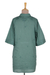 Embroidered cotton tunic, 'Festive Jade' - Hand-Embroidered Cotton Tunic from India (image 2f) thumbail