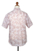 Men's cotton shirt, 'Leafy Delight' - Men's Short-Sleeve Cotton Shirt with Leaf Motif (image 2d) thumbail