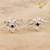 Herren-Manschettenknöpfe aus Onyx und Topas - Herren-Manschettenknöpfe aus Onyx und weißem Topas