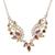 Multi-gemstone pendant necklace, 'Fruit Salad' - Amethyst and Garnet Gemstone Pendant Necklace