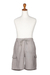 Men's linen-blend cargo shorts, 'Spring Cool in Dove Grey' - Men's Grey Linen-Blend Cargo Shorts (image 2f) thumbail