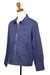 Men's cotton jacket, 'Breezy Day in Indigo' - Men's Indigo Cotton Twill Jacket from India