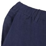 Men's linen-blend pants, 'Center Stage in Navy' - Men's Blue Linen-Blend Pants