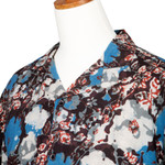 Men's block-printed cotton shirt, 'Dabu Tropics' - Men's Block-Printed Cotton Shirt with Floral Motif