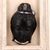 Silver inlay bidri mask, 'Silver Shiva' - Silver Inlay Bidriware Shiva Wall Mask (image 2b) thumbail