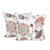 Embroidered cotton cushion covers, 'Floral Enigma' (pair) - Embroidered Cotton Cushion Covers with Floral Motif (Pair)