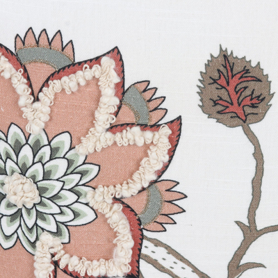 Bestickte Kissenbezüge aus Baumwolle, (Paar) - Bestickte Kissenbezüge aus Baumwolle mit Blumenmotiv (Paar)
