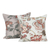 Embroidered cotton cushion covers, 'Garden Fantasy' (pair) - Cotton Cushion Covers with Tufted Embroidery (Pair)