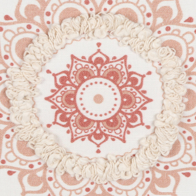 Fundas de cojines de algodón bordados, (par) - Fundas de Cojines de Algodón Bordados con Motivo Mandala (Pareja)