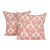 Embroidered cotton cushion covers, 'Place in the Sun' (pair) - Embroidered Cotton Cushion Covers with Lurex (Pair) thumbail