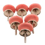 Decorative ceramic knobs, 'Strawberry Florals' (set of 6) - Hand Crafted Ceramic Knobs from India (Set of 6)