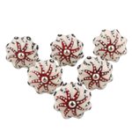 Decorative ceramic knobs, 'Star Saga' (set of 6) - Hand Made Ceramic Knobs from India (Set of 6)