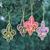 Embroidered ornaments, 'Royal Lilies' (set of 4) - Set of 4 Handcrafted Embroidered Classic Ornaments (image 2) thumbail