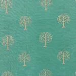 Block-printed cotton blend shawl, 'Kingdom Come' - Block-Printed Cotton and Silk Shawl