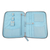 Leather travel folio, 'Ultimate Organization in Sky Blue' - Grey Leather Travel Office Folio (image 2d) thumbail