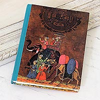Handmade paper journal, 'Inner Voice' - Cotton Bound Paper Journal from India