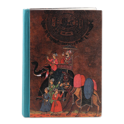 Handmade paper journal, 'Inner Voice' - Cotton Bound Paper Journal from India