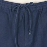 Men's linen-blend cargo shorts, 'Spring Cool in Navy' - Men's Navy Linen-Blend Cargo Shorts
