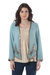 Beaded jacket, 'Glitz and Glamour in Aqua' - Hand-Embellished Open-Front Jacket (image 2a) thumbail