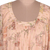 Chiffon a-line dress, 'Romantic Revival in Pale Peach' - Floral-Printed Chiffon Dress with Golden Lurex (image 2e) thumbail