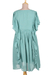 Viscose caftan dress, 'Cool Chic' - Hand Embroidered Jade Caftan Dress from India (image 2d) thumbail