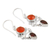 Carnelian and garnet dangle earrings, 'Eternal Sun' - Indian Carnelian and Garnet Dangle Earrings (image 2c) thumbail
