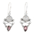Amethyst and rainbow moonstone dangle earrings, 'Mystic Tide' - Amethyst and Rainbow Moonstone Dangle Earrings
