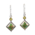 Peridot dangle earrings, 'Green Revolution' - Indian Peridot and Sterling Silver Dangle Earrings (image 2a) thumbail