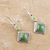 Peridot dangle earrings, 'Green Revolution' - Indian Peridot and Sterling Silver Dangle Earrings (image 2b) thumbail